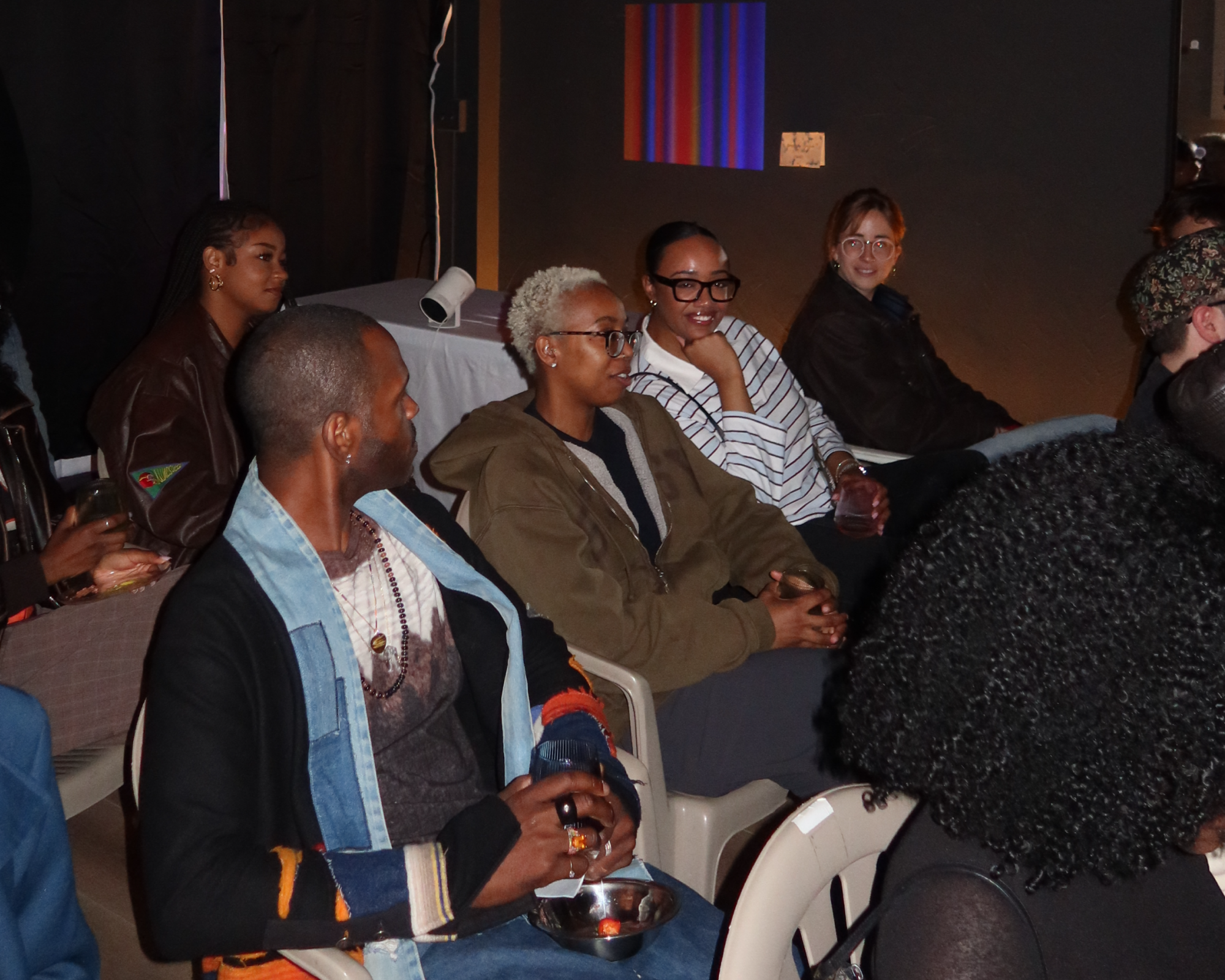 Visitors inside the activation